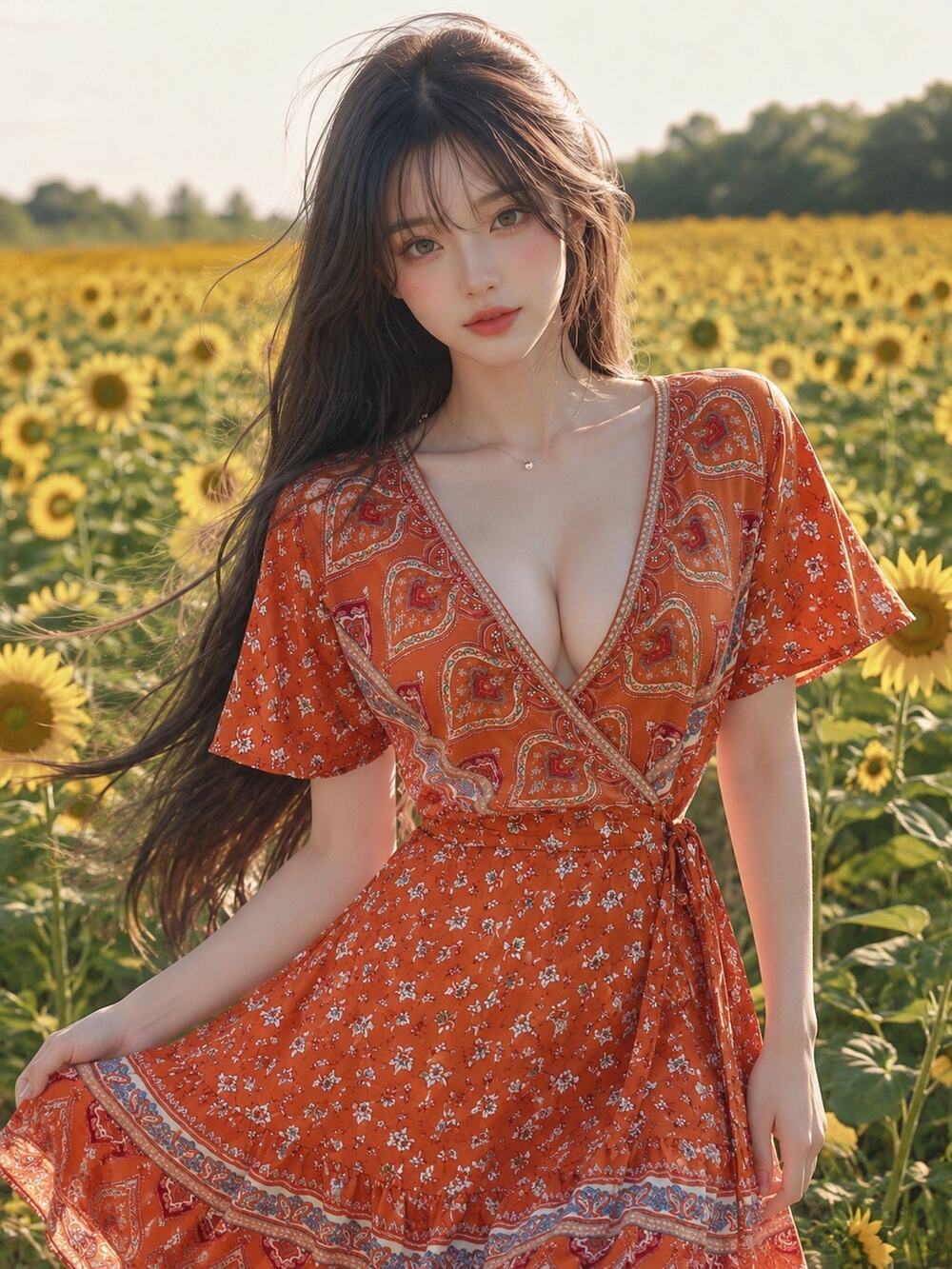 Chasing Amber Sunsets wanderlust daydream boho wrap mini dress